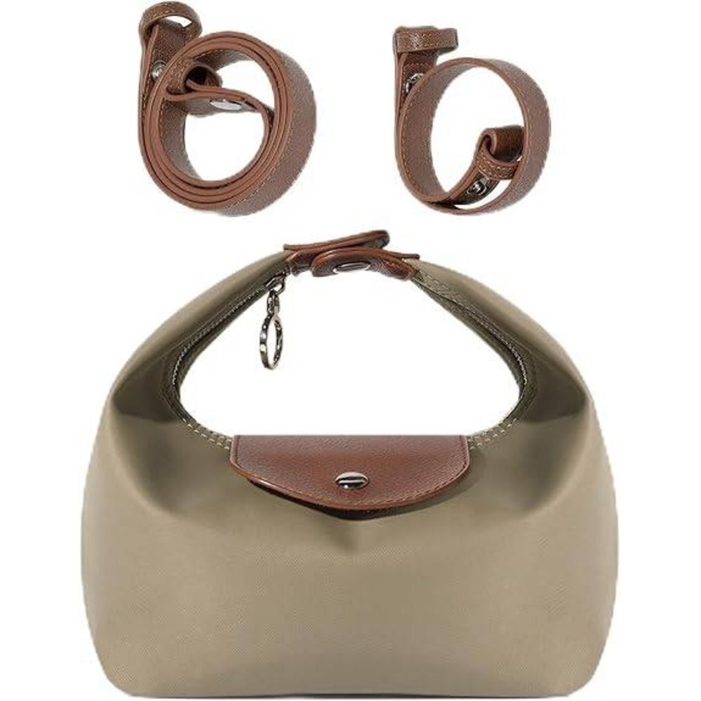 NIB | DURV Women's Nylon Crossbody Crescent Shoulder City Bag | Khaki